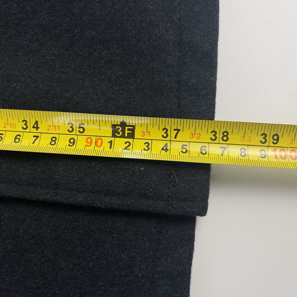 Vtg‎ Ace Sportswear Wool Over Coat Men’s 42 Charcoal Blue Undertones Tweed Lined - Picture 13 of 16